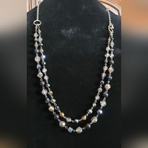 Stunning signed Cookie Lee beaded necklace